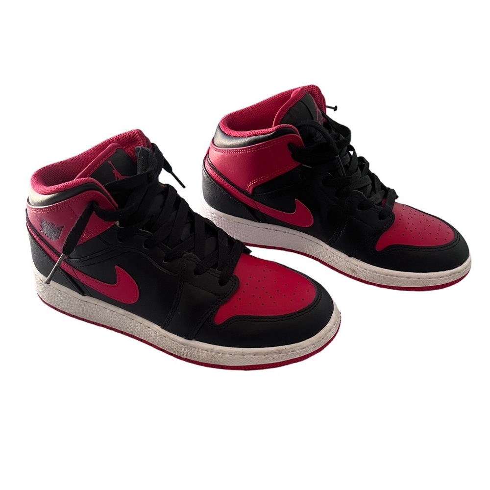Black Red and White Air Jordan 1s (gs)